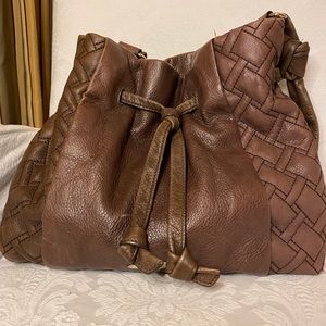 Brown leather bag